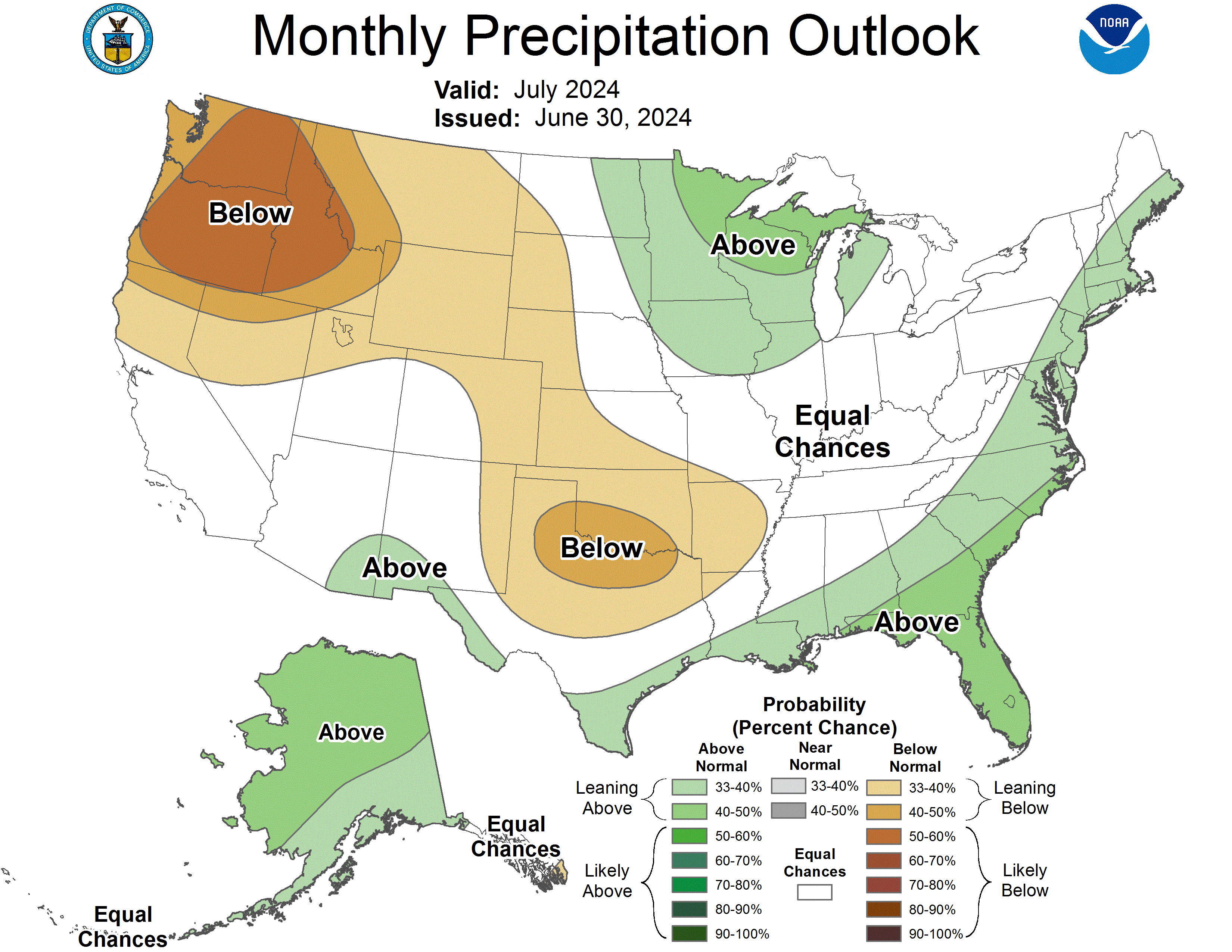 One Month Precipitation Outlook