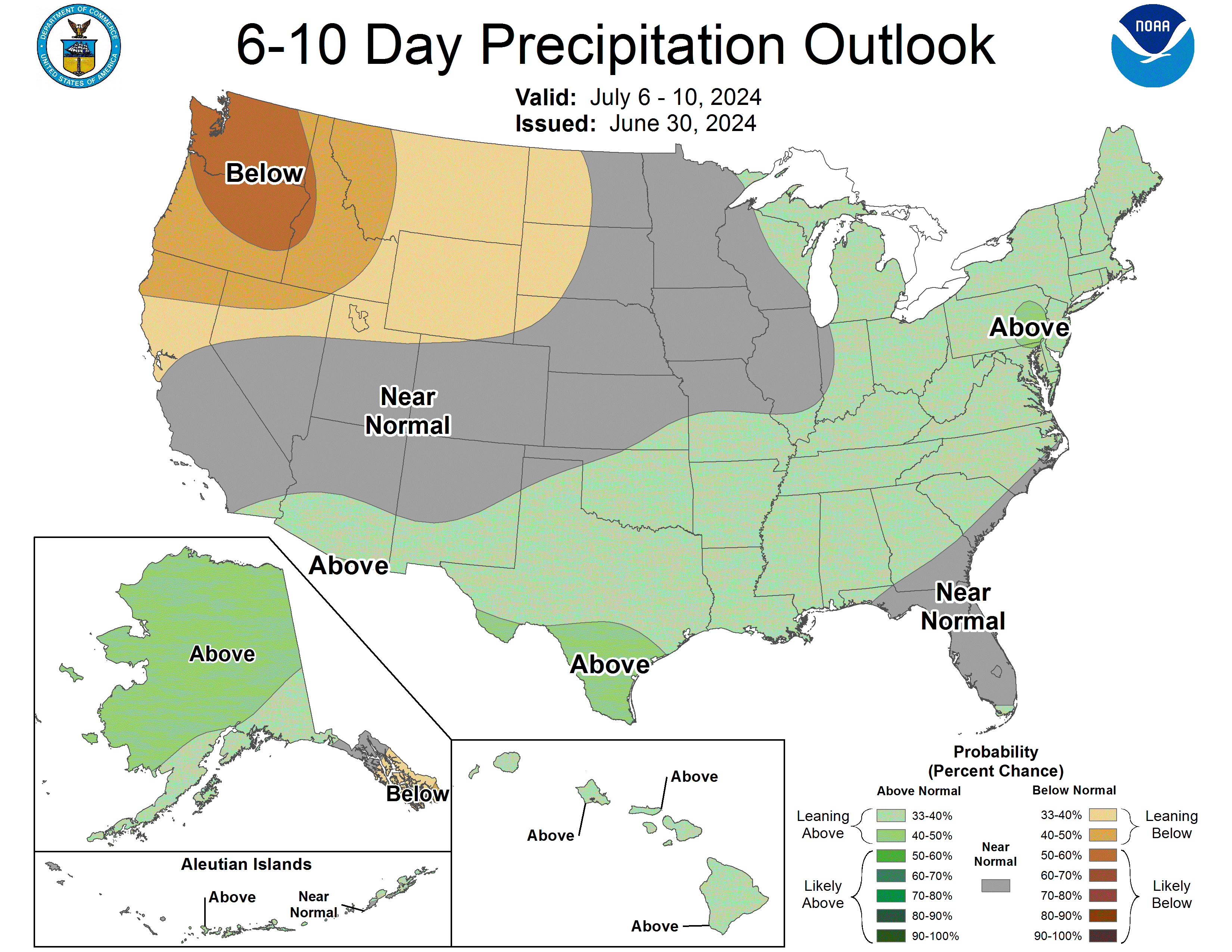 6 to 10 day preicp outlooks