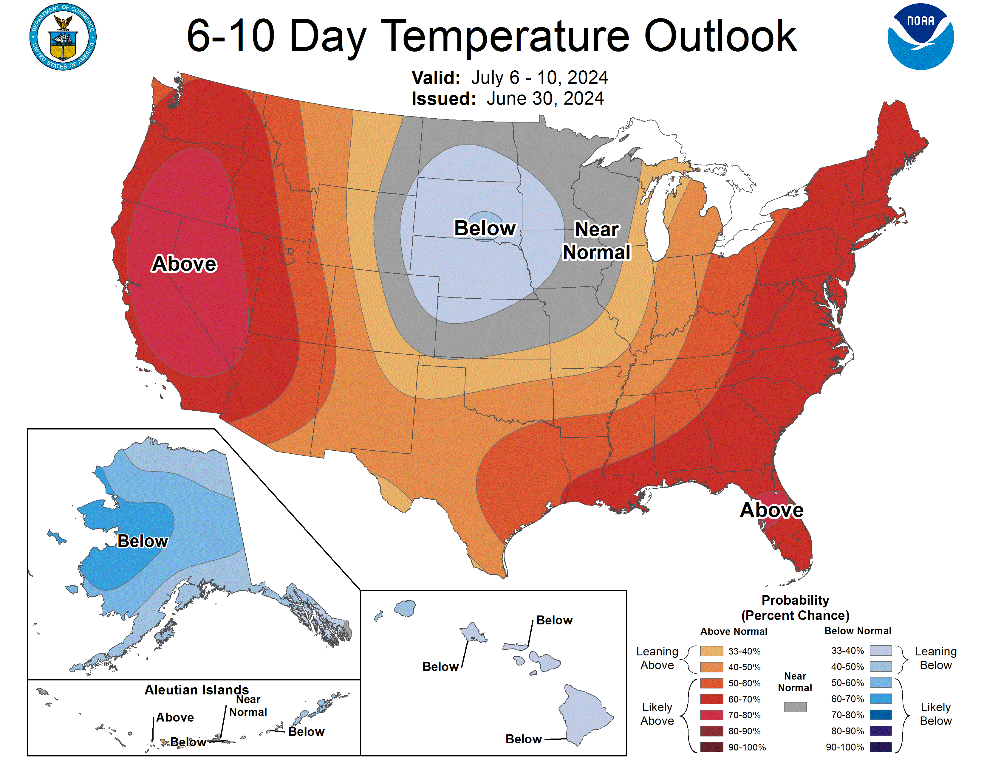 6 to 10-day temperature outlooks