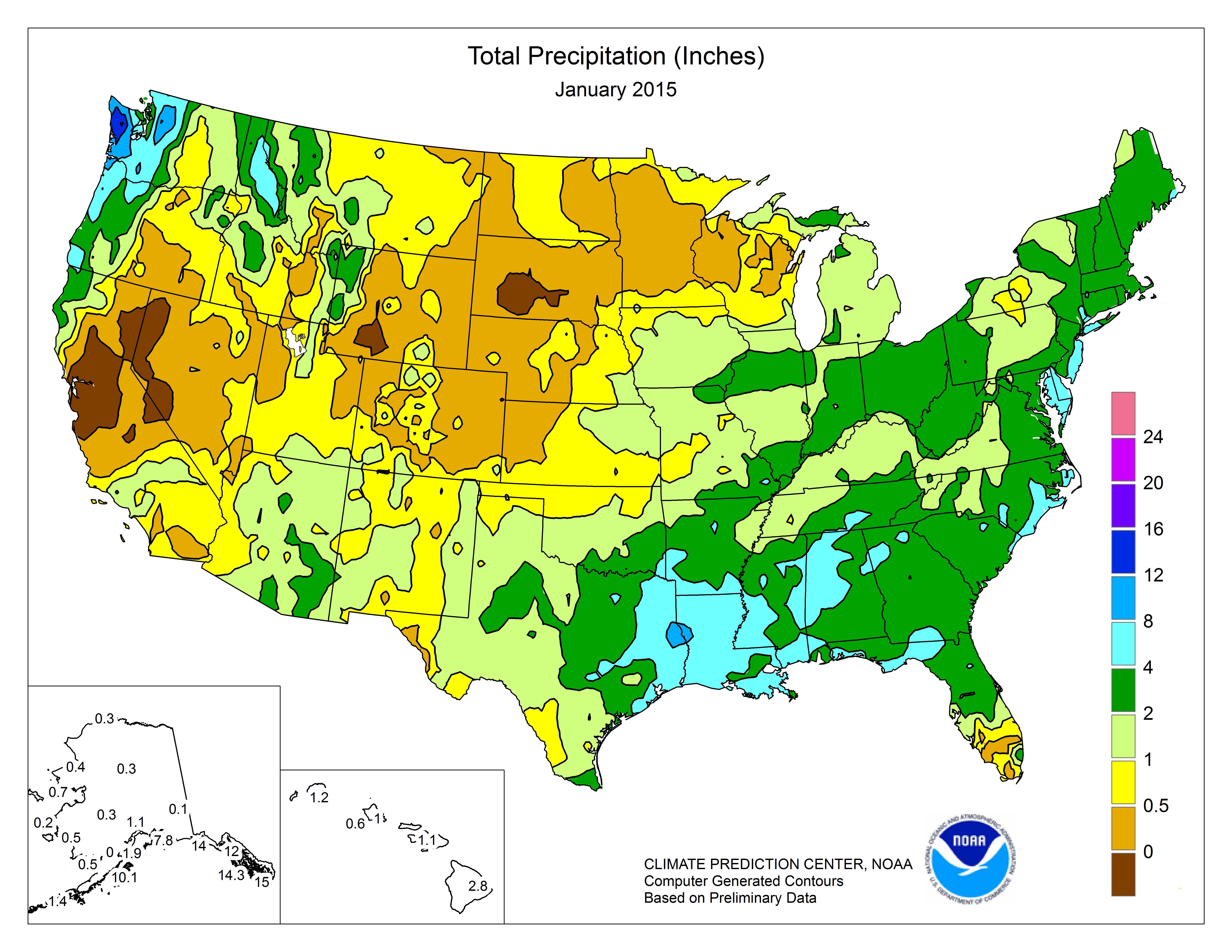 Climate Prediction Center Monitoring and Data United States One