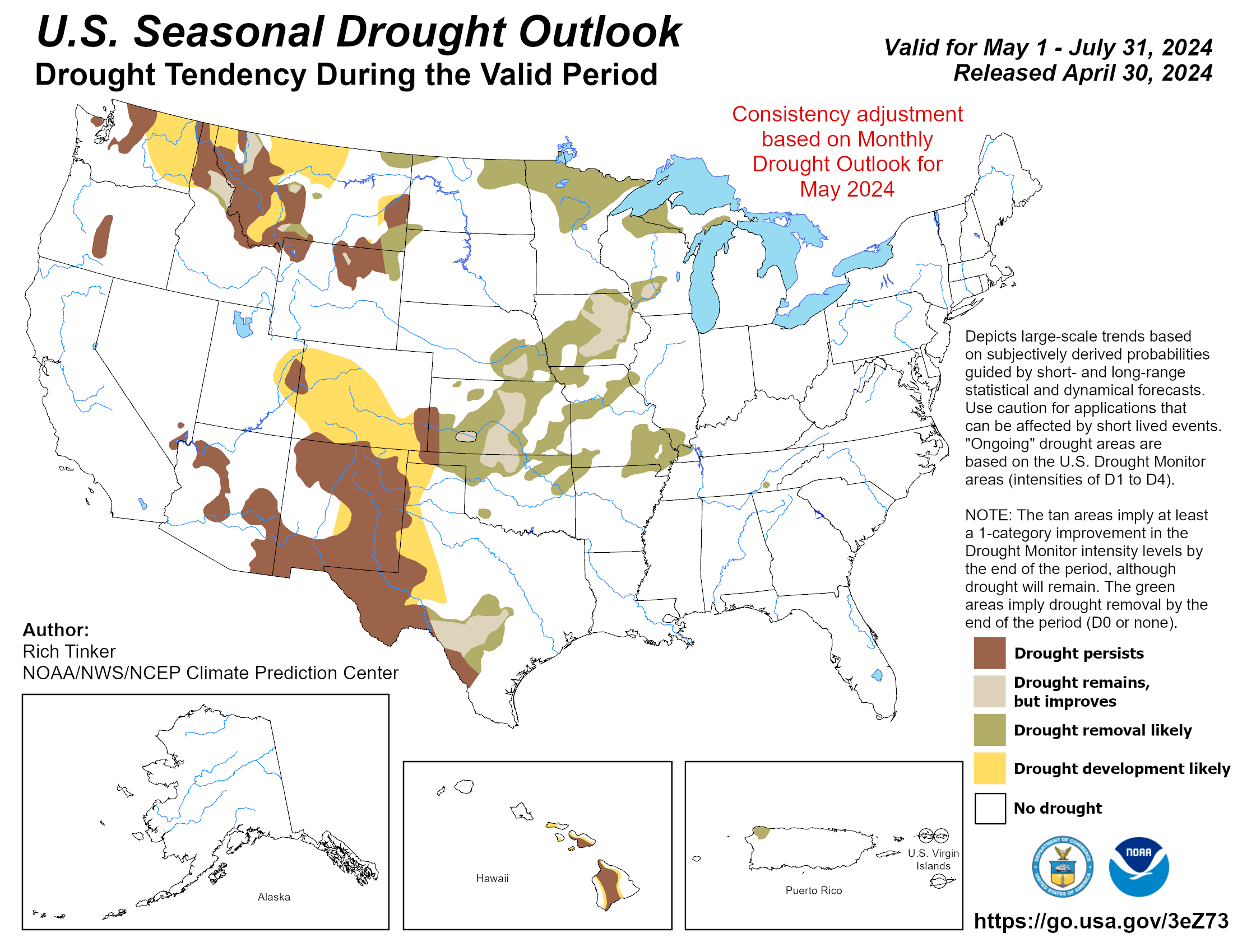 2021-22 CPC Winter U.S. Drought Outlook