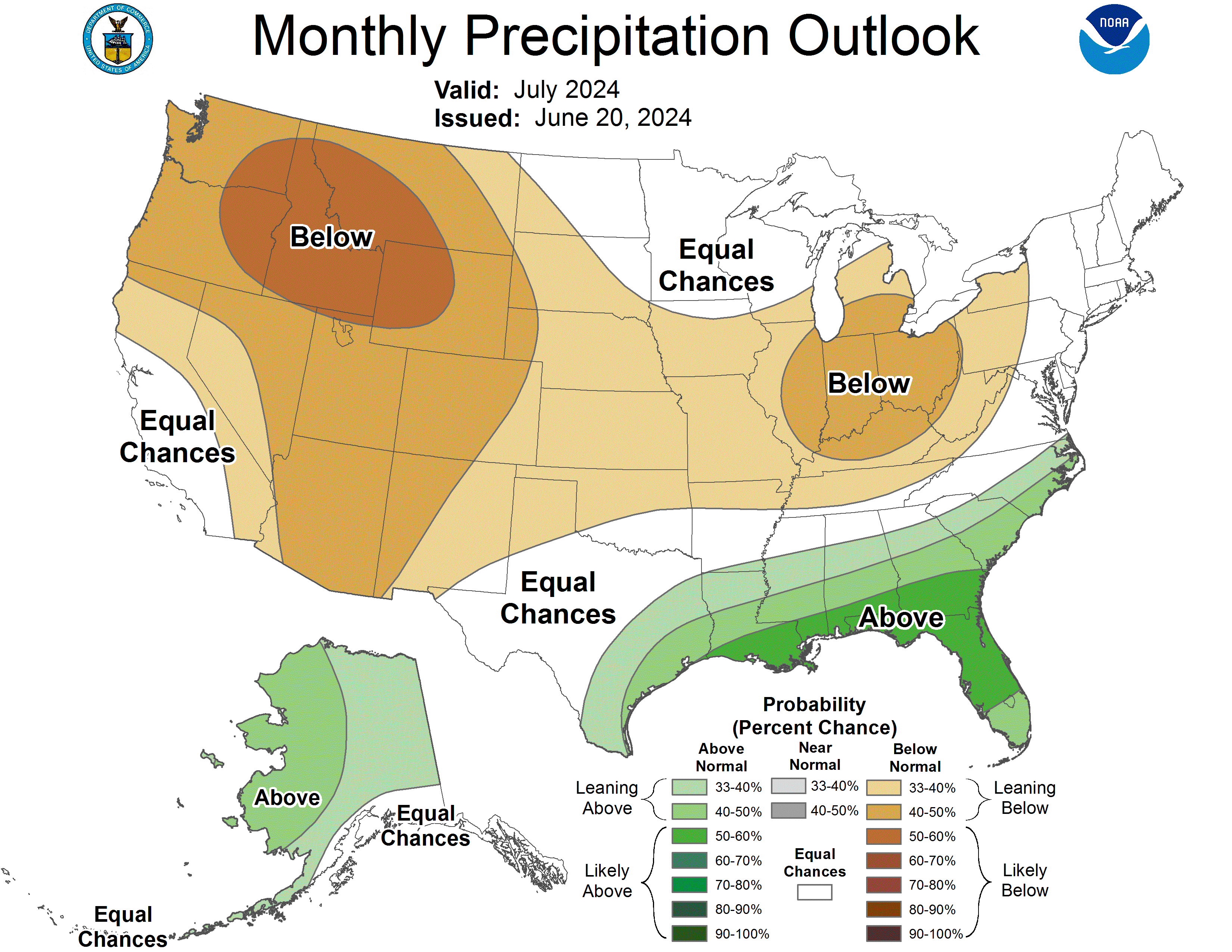 CPC 1-month Precipitation Outlook