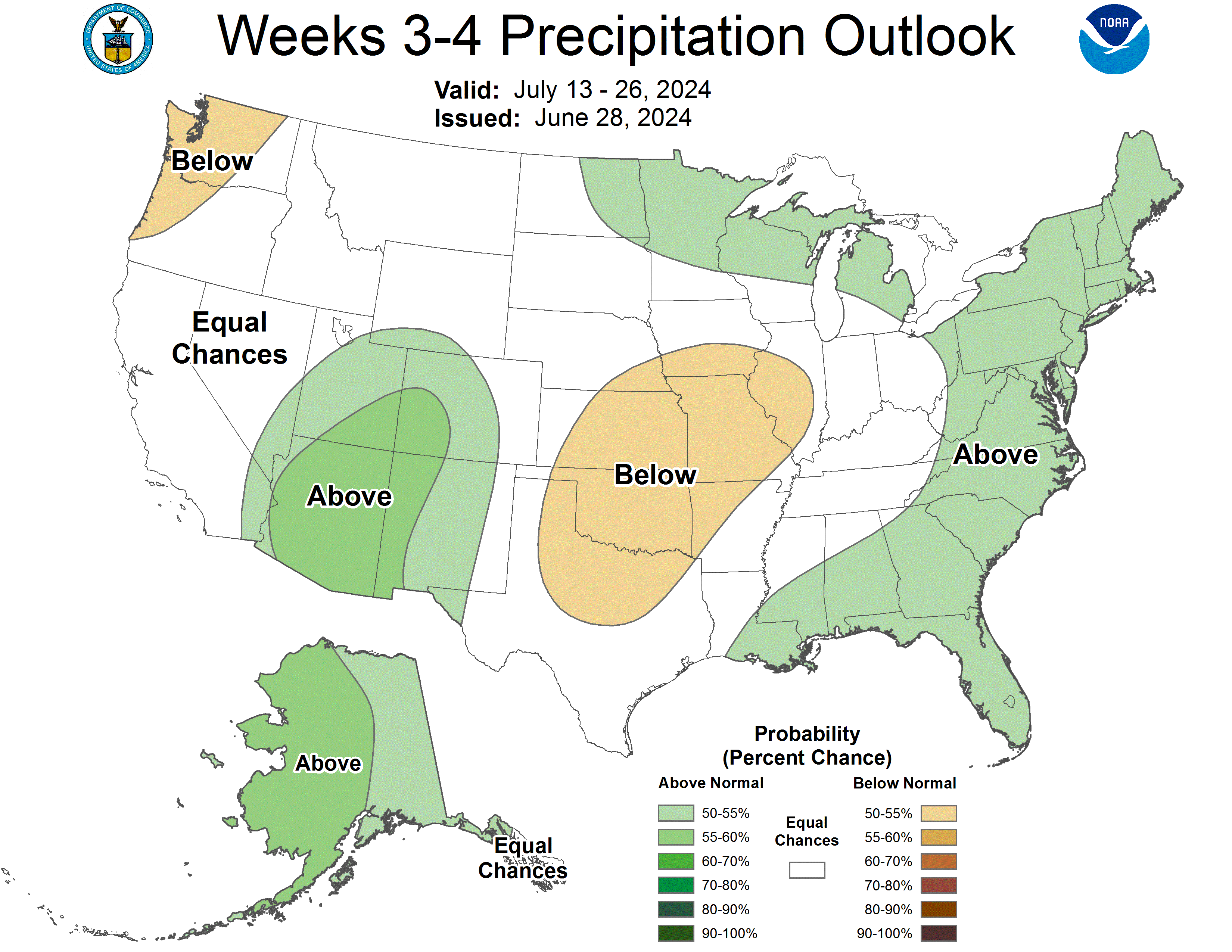 Week 3-4 Outlooks - Precipitation Probability