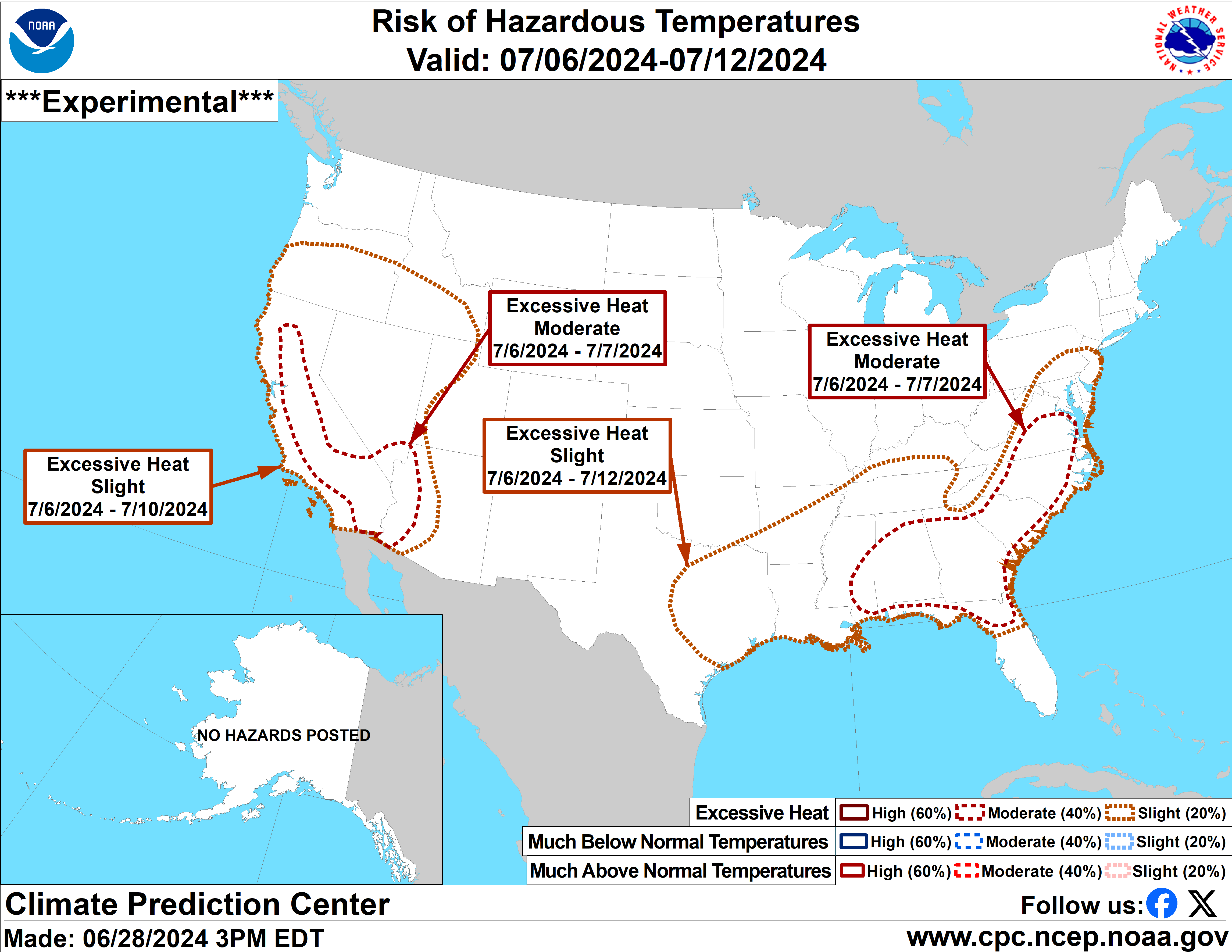 United States 8-14 Day Probabilistic Temperature Hazards Outlook